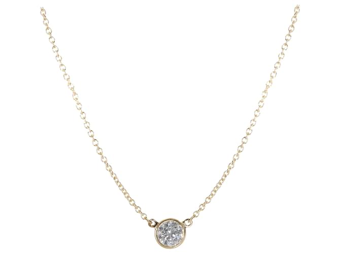 Tiffany & Co. Elsa Peretti Fashion Pendant in 18k Yellow Gold 0.4 CTW Silvery Metallic Metal  ref.1540275