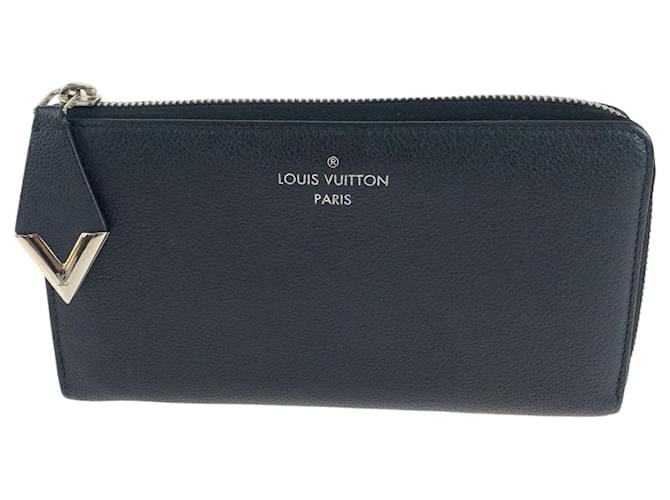 Louis Vuitton Comet Long Wallet M60146 Black Leather  ref.1541304