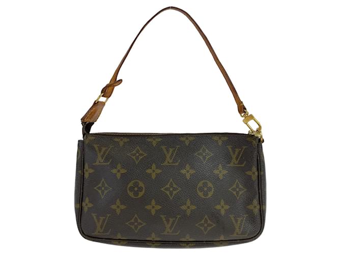 Louis Vuitton Monogram Handbag Accessory Pouch Brown Cloth  ref.1541477