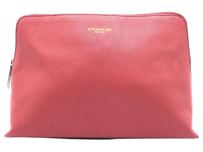 COACH Pouch de couro de bezerro Rosa