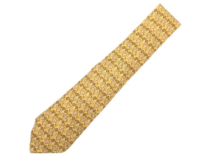 Cravatta in seta Hermès 7663SA Giallo