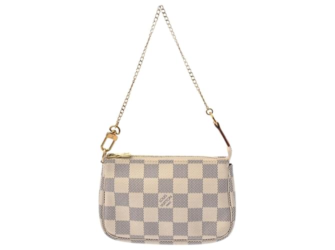 Louis Vuitton Damier Azur Pochette Accessoires White Cloth  ref.1542691