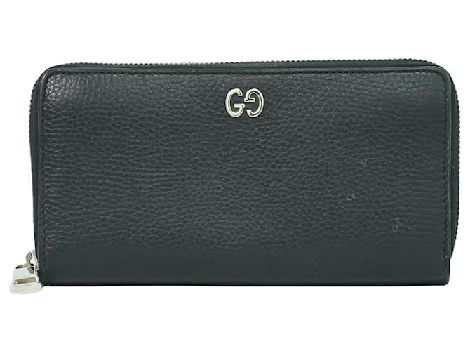 Gucci zip attorno Nero Pelle  ref.1542798