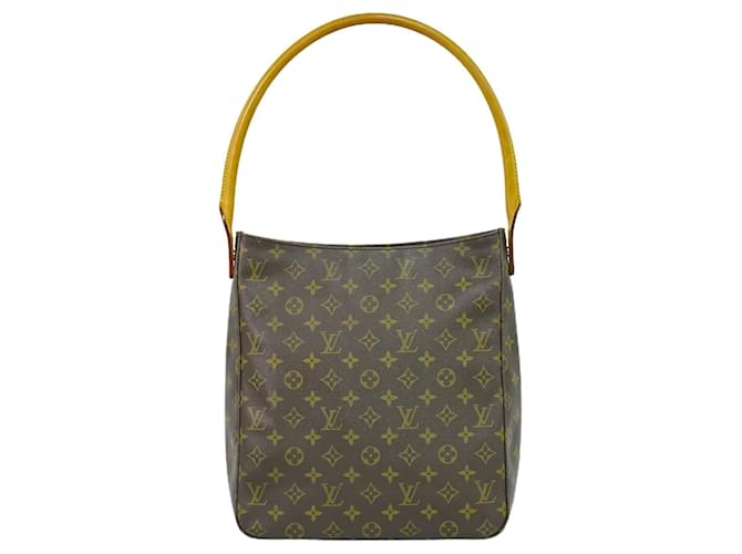 Louis Vuitton Looping GM Marrom Lona  ref.1542885