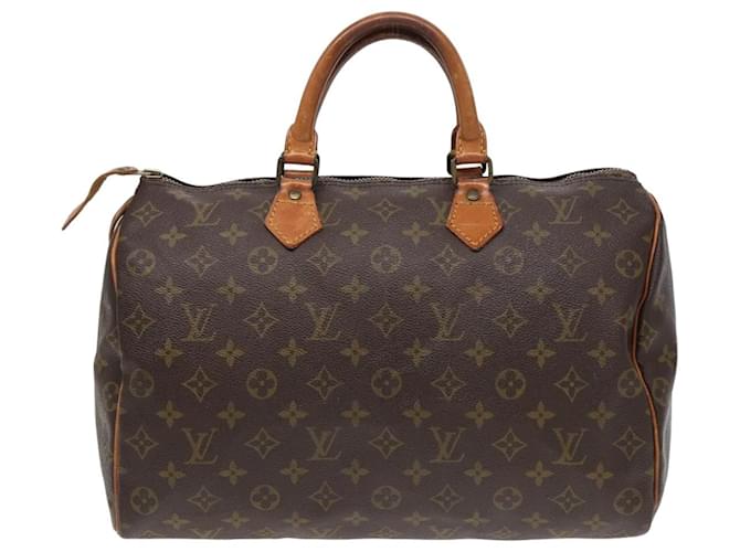 Louis Vuitton Speedy 35 Brown Cloth  ref.1542940