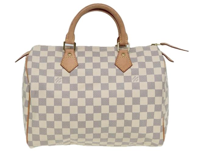 Louis Vuitton Speedy 30 Blanco Lienzo  ref.1542960