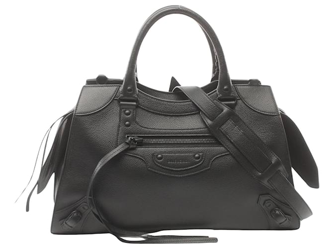 Balenciaga City Negro Cuero  ref.1543031