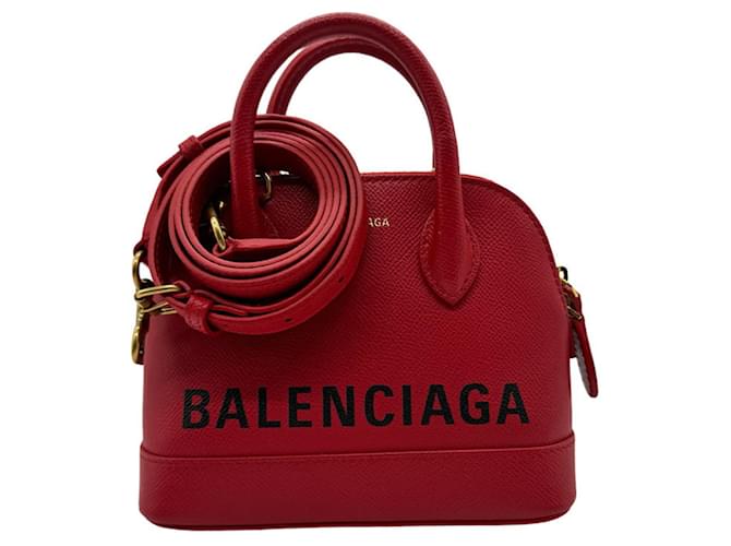 Balenciaga Ville Top Handle Rot Leder  ref.1543033