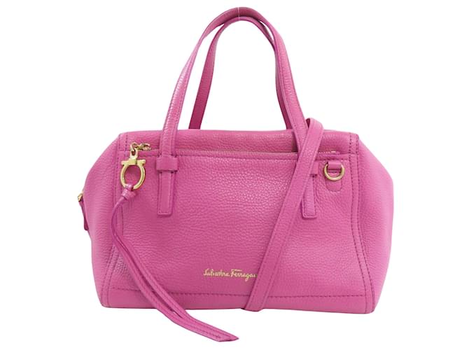 Salvatore Ferragamo Amy Rosa Cuero  ref.1543039