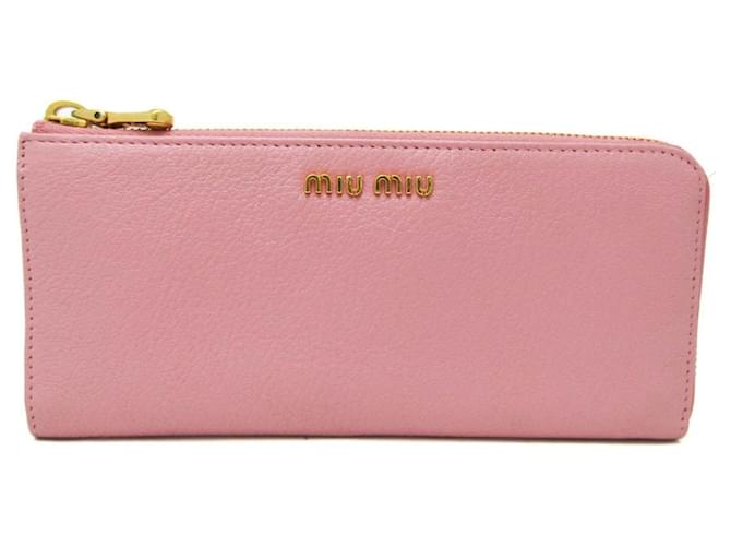 Miu Miu Madras Rosa Couro  ref.1543092