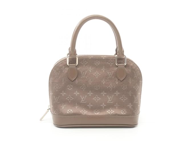 Bolsa de mão Little Alma Monogram Louis Vuitton Bege Couro Pano  ref.1543223