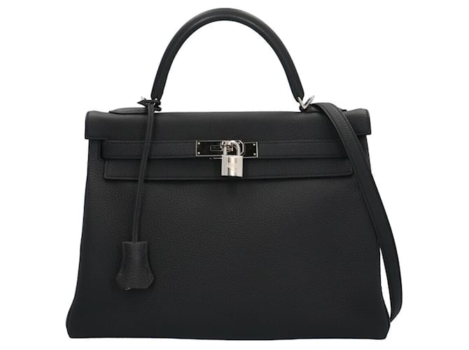 Hermès Sac à épaule Hermes Kelly 32 en cuir Togo noir  ref.1543264