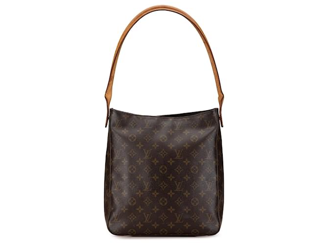 Louis Vuitton Monogram Marron Looping GM Cuir Toile  ref.1543376