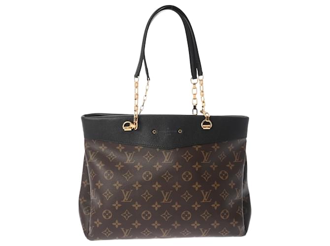 Sac à main Pallas Shopper Monogram Louis Vuitton Cuir vernis Noir  ref.1543562