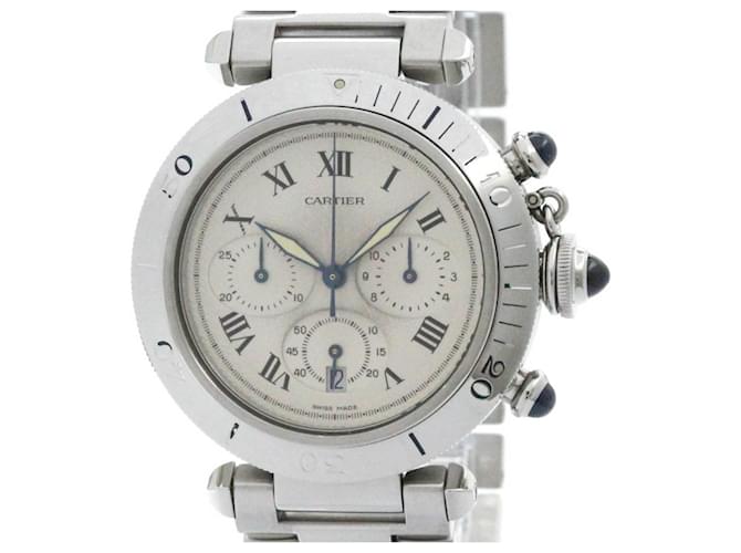 Cartier Pasha 38 Chronograph Steel Quartz Men's Watch  ref.1544201