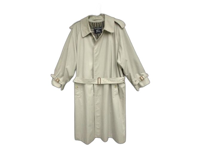 Impermeable Burberry de gabardina de algodón crema