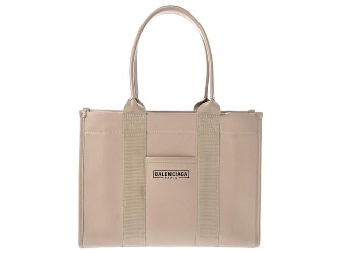 Bolso Tote Pequeño Hardware Balenciaga en Beige Cuero  ref.1544306