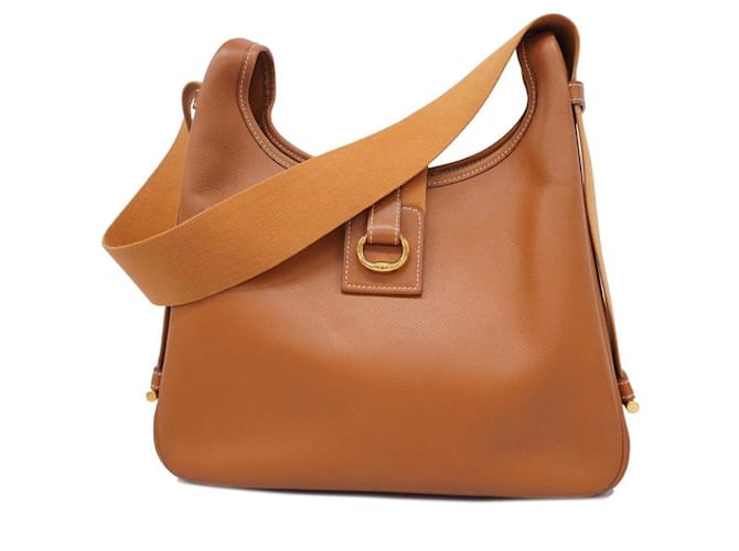 Hermès Sac à épaule en cuir Hermes Gold Courchevel Doré  ref.1544434