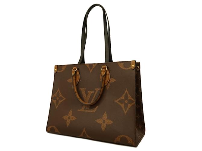 Borsa On the Go MM Monogram Reverse Louis Vuitton Marrone  ref.1544464