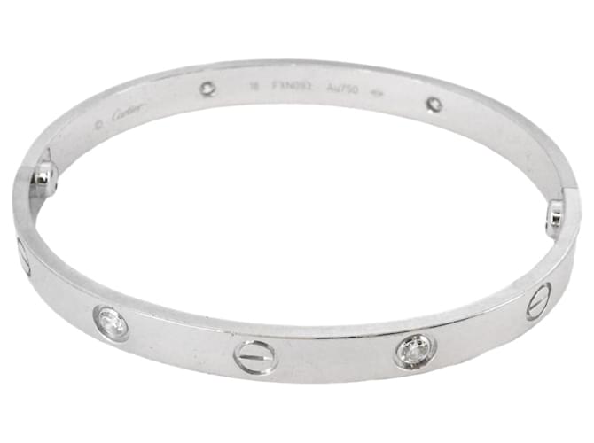 Cartier Love Bracelet in 18K White Gold with Diamonds  ref.1544499