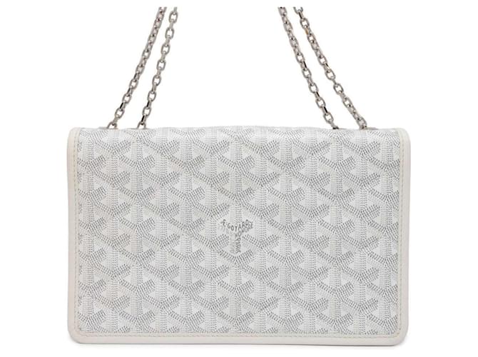 バッグ Goyard clutch bag White Goyard Chain Shoulder Bag Alexandre Trois White Leather