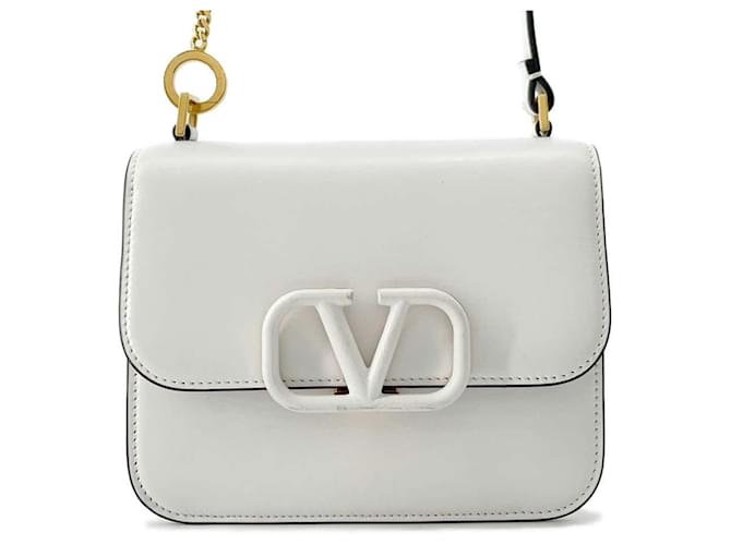 Valentino Garavani White Leather Shoulder Bag ref.1544524