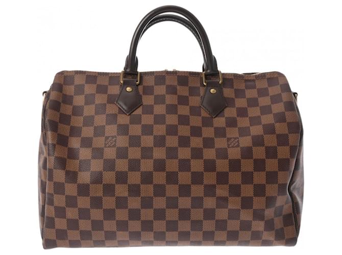 Bolsa Louis Vuitton Damier Speedy Bandoulière 35 Marrom Damier ebene Lona  ref.1544564