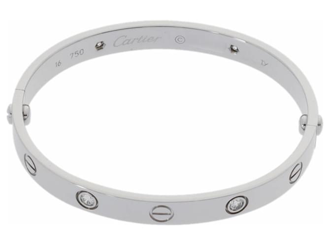 Cartier Love Bracelet Half Diamond in White Gold  ref.1544584