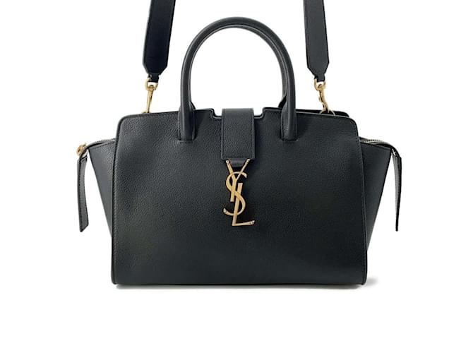 Yves Saint Laurent Baby Downtown Cabas Handbag Black Leather ref.1544612 Joli Closet