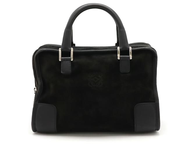 Loewe Amazona 27 Handbag Black Suede  ref.1544634