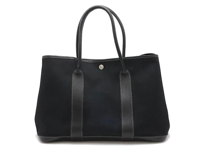 Hermès Hermes Garden PM Tote Bag Black Cloth  ref.1544635