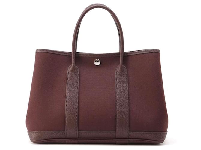 Hermès Sac à main Hermes Garden TPM Rouge Série Cuir  ref.1544651