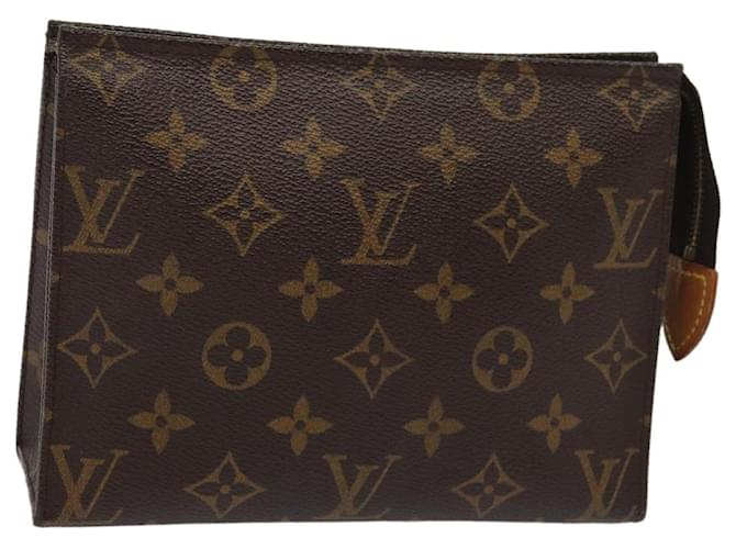 LOUIS VUITTON Monogram Poche Toilette 19 Pouch M47544 LV Auth 82185 Cloth  ref.1544835