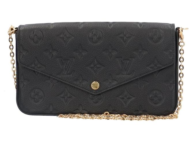 Louis Vuitton Pochette Felicie Monogram Empreinte Shoulder Bag Black Cloth  ref.1544973