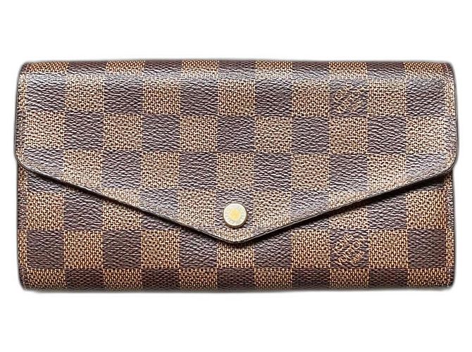 Louis Vuitton Sarah Wallet Damier Ebene Brown