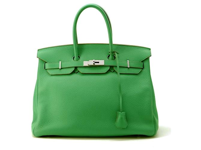 Sac à main Hermès Birkin 35 en Taurillon Clemence Bamboo Cuir  ref.1545007