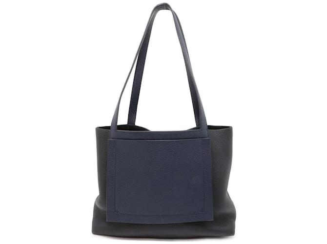 Hermès Hermes Tote Bag Cabaseri 31 Black Blue Leather  ref.1545017