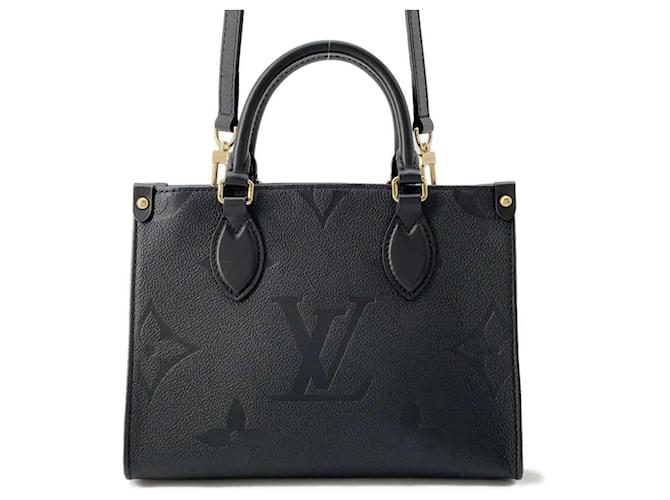 Louis Vuitton Monogram Empreinte On the Go PM Handbag Black Cloth  ref.1545104