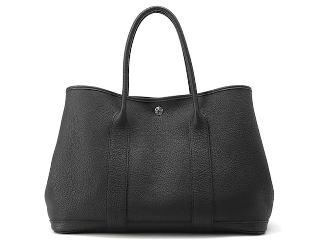 Hermès Hermes Tote Bag Garden PM in Black Negonda Leather  ref.1545114