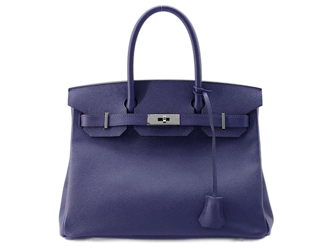 Hermès Sac à main Hermes Birkin 30 Bleu Ankle Epsom Cuir  ref.1545120