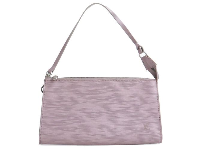 LOUIS VUITTON - Bolsa de Acessórios Louis Vuitton em Couro Epi Malva Rosa
