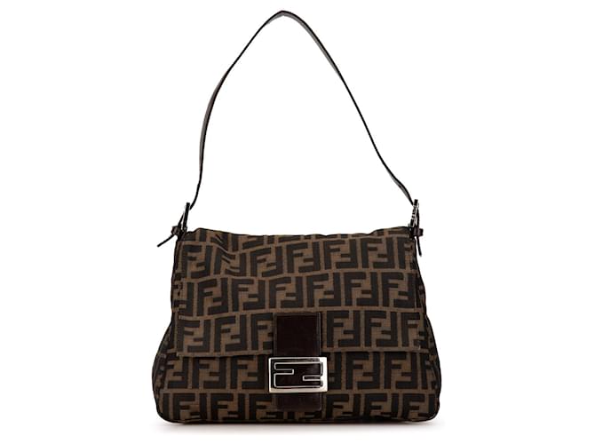 Borsa a spalla Mamma Forever in tela Zucca marrone di Fendi Pelle  ref.1545260