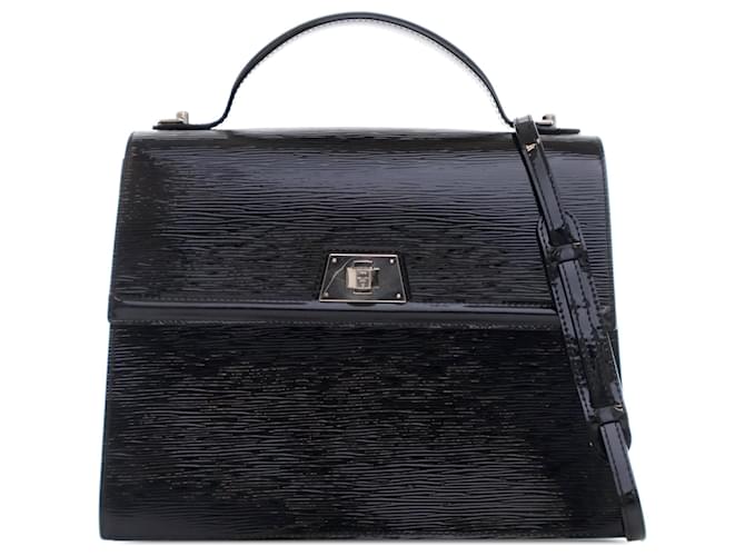 Twist Bolsa Sevigne Epi Elétrico Preta da Louis Vuitton Preto Couro  ref.1545325