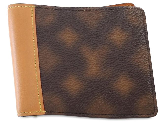 Brown Louis Vuitton Blurry Monogram Slender Wallet