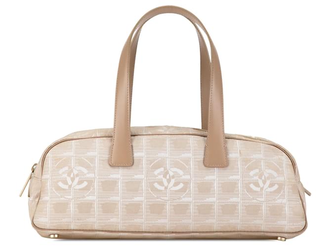 Bolsa de mão bege Chanel New Travel Line Couro  ref.1545340