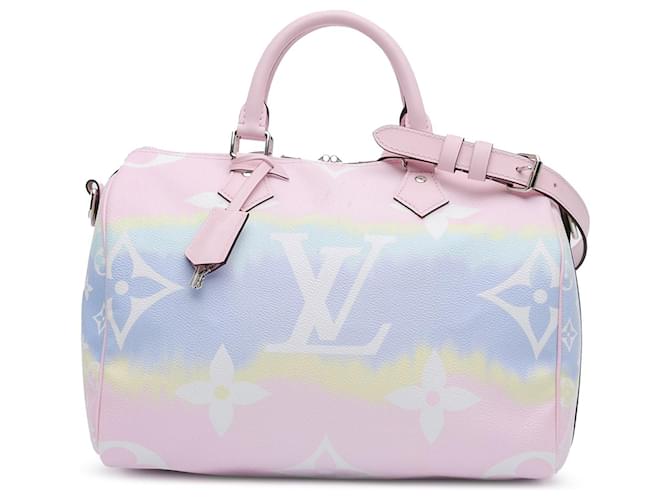 Pink Louis Vuitton Monogram Giant Escale Speedy Bandouliere 30 Satchel Leather  ref.1545364