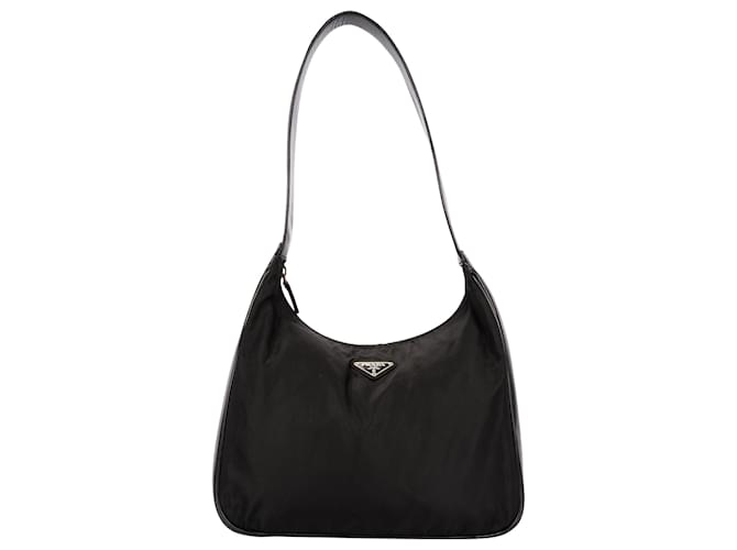 Prada black nylon shoulder bag sale