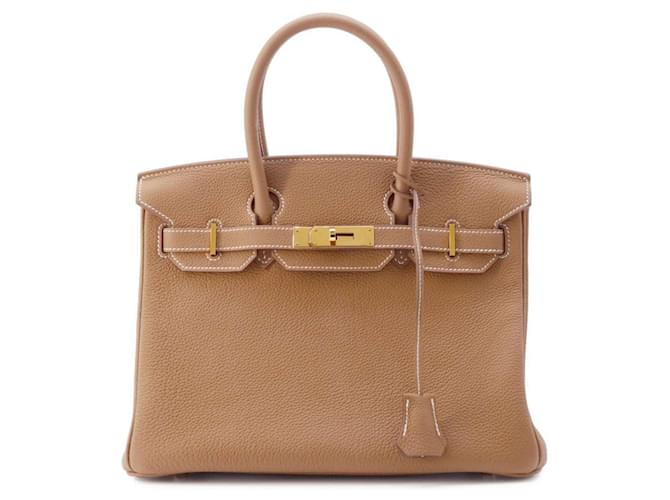 Bolso Hermès Birkin 30 Gold Togo Cuero  ref.1545412