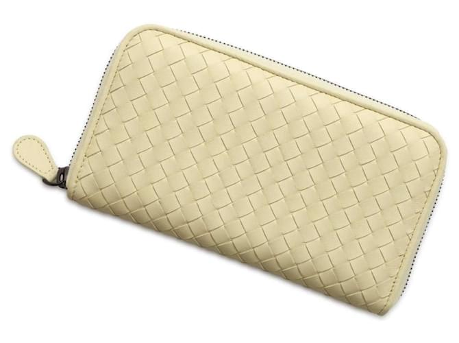 Bottega Veneta Long Wallet Intrecciato Round Yellow Leather  ref.1545417