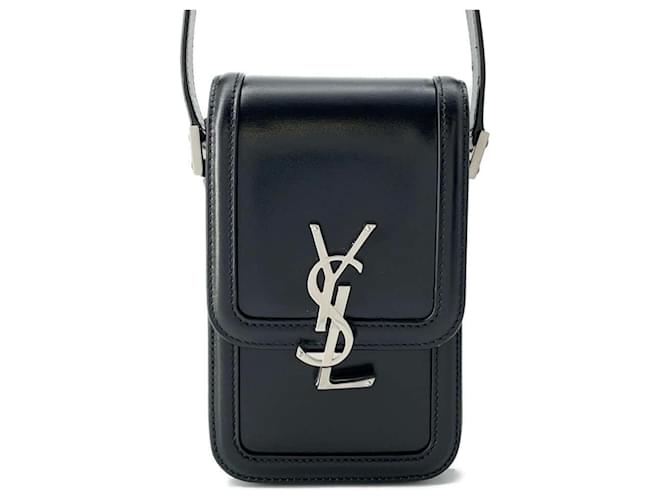 Saint Laurent Solferino Leather Shoulder Bag Black  ref.1545420